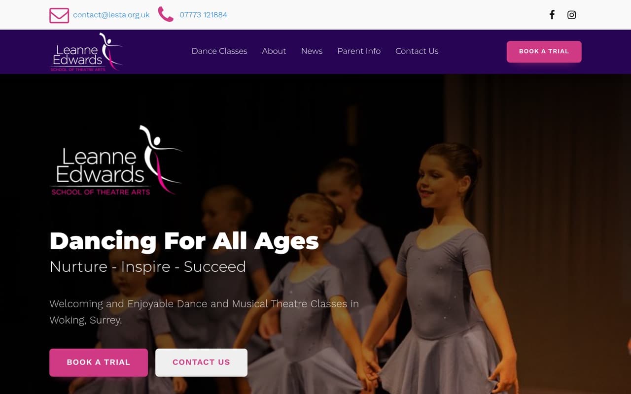 Leanne Edwards School of Theatre Arts website