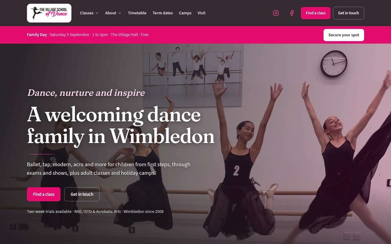 The Village School of Dance website